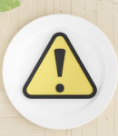 皿の上の不規則マーク