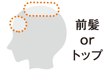 クロスパーマ施術箇所1