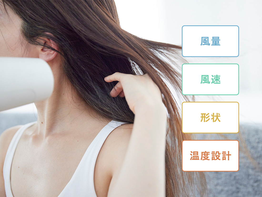 ドライの仕上がりが不安定になる原因は、風量・風速・形状・温度設計にあります。