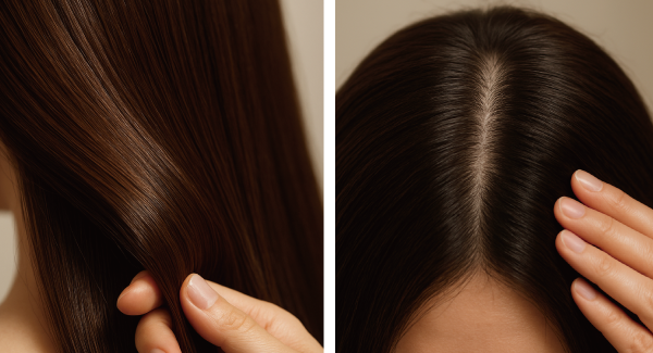 女性の髪と頭皮